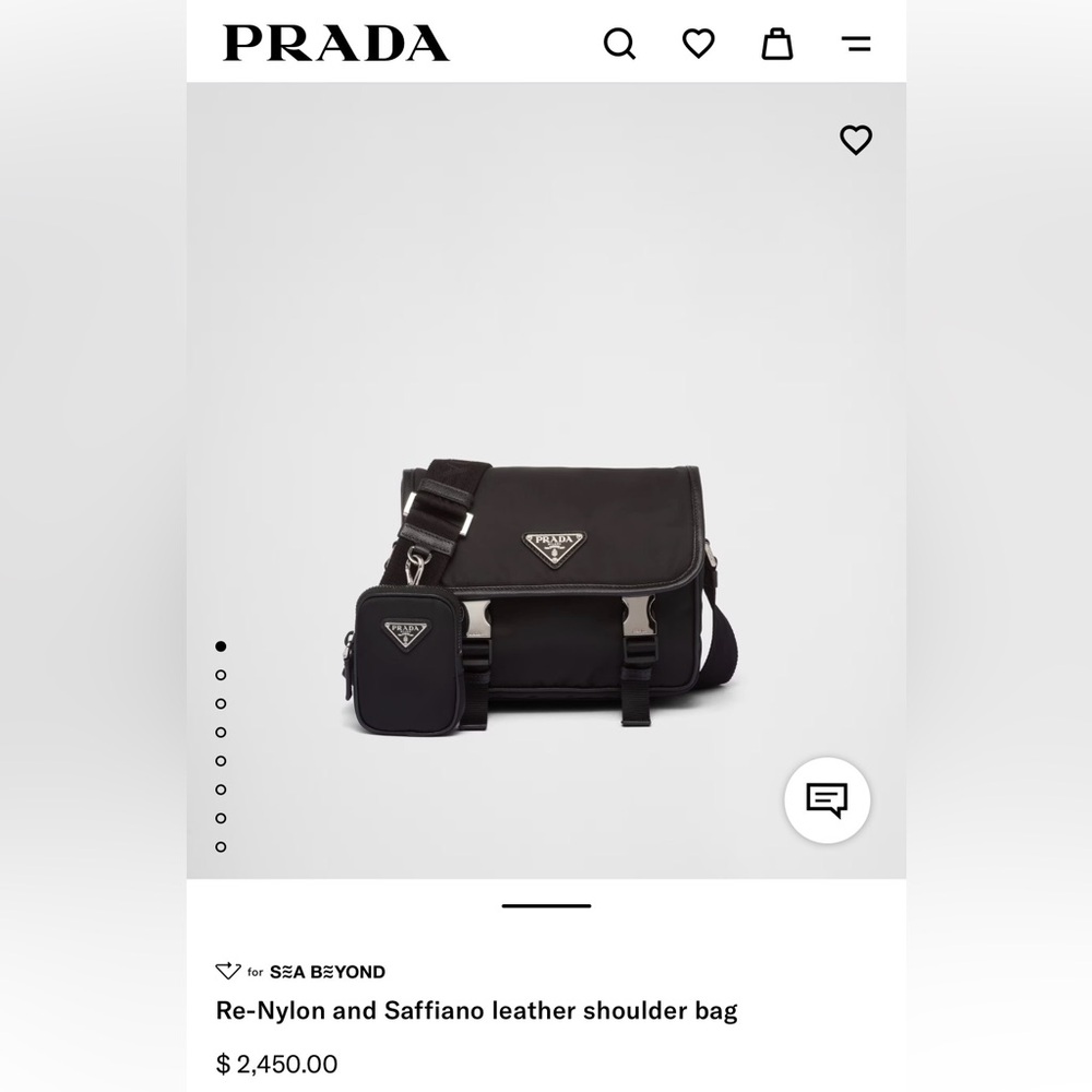 Prada Nylon cross body shoulder bag.  Unisex